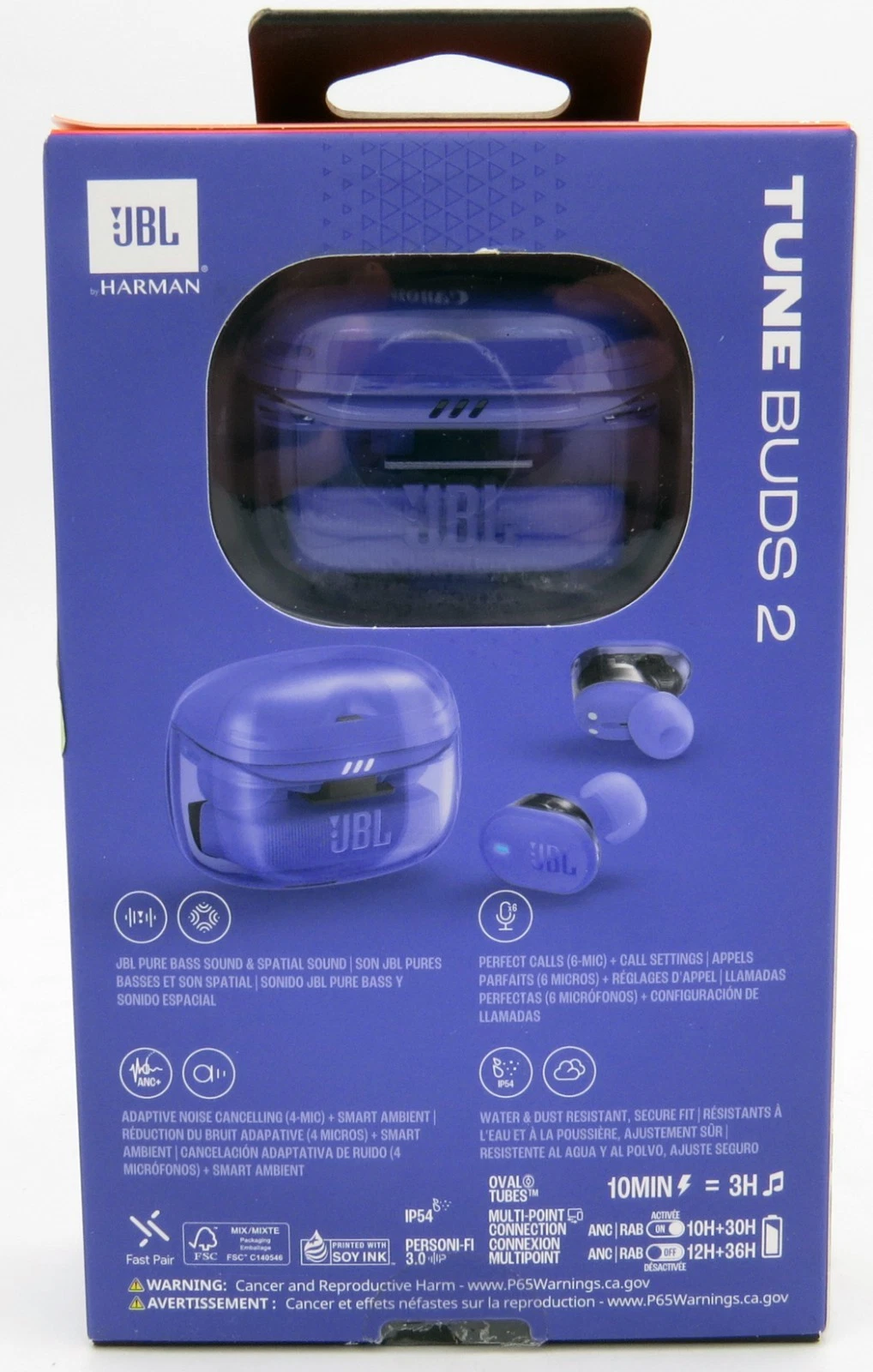 Restored JBL Tune Buds 2 True Wireless Bluetooth Noise Cancelling Earbuds Ghost Edition (Refurbished)