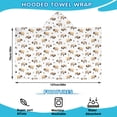 thumbnail image 2 of White Buffalo Pattern Hooded Bath Towel，50"x30" for Ages 3 To 12 Kids, Quick Dry Lightweight Soft Microfiber Hood Beach Towel Cover Up for Kids, 2 of 7