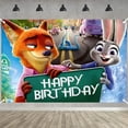 thumbnail image 5 of Zootopia 2 Birthday Party Decoration,Cute Animals Party Photo Background 5 x 3 FT ,Party Backdrop Supplies, 5 of 7