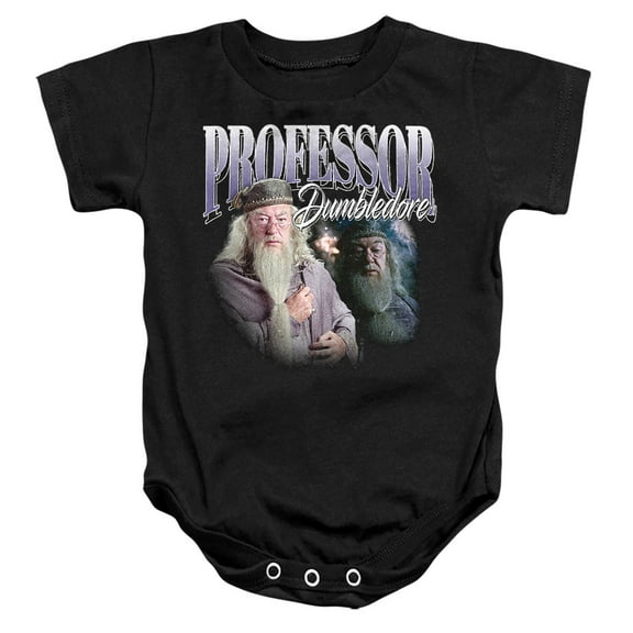 Harry Potter Professor Dumbledore Homage Unisex Infant Snap Suit for Baby, Black, Large