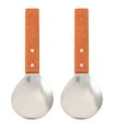 thumbnail image 1 of Non stick Rice Spoons Set of 2 Durable Stainless Steel Cooking Scoops for Home Use Silver, 1 of 8
