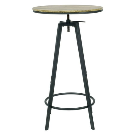 adjustable patio height table swivel bistro seating commercial round metal walmart