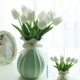 thumbnail image 4 of 12PCS / Set PU Impresionante Flor de tulipán de Holanda Toque real Arreglo de flores de seda artificial Ramo Hogar Habitación Oficina Decoración del banquete de boda (Blanco) Xemadio SNFLD1732, 4 of 9