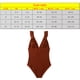 thumbnail image 3 of Traje de baño sexy de una pieza para mujer Monokini con control de barriga y cuello en V con volantes - Rojo, 3 of 6