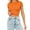 E-Orange, variant on Kcodviy Womens Summer Short Sleeve Basics Under Shirt Cute Crop Tops Casual Women Medium Shirts Basic Crewneck Slim Fit Shirts Women for T Shirts