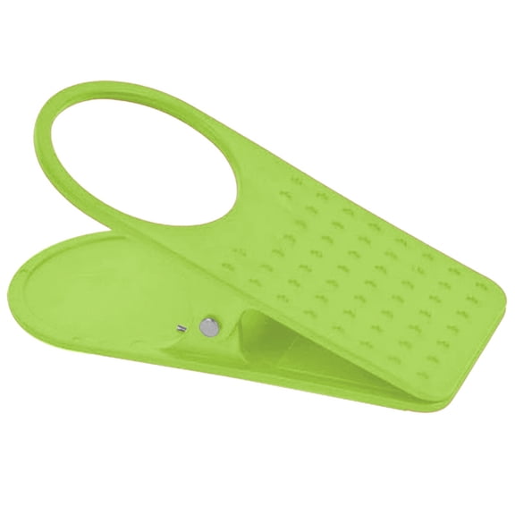 Drink Cup Holder Clips for Table Desktop, Durable Coffee Drinks Holder Clip Plastic Table Cup Clip Clamp Office Cup Holder Clip for Home Restaurant Table, Cup Holder For Desk, 1Pc(Green,6.3x2.9x2.9")