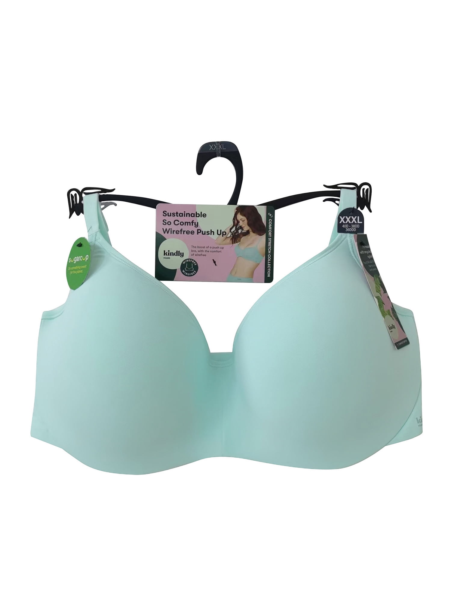 Kindly Yours Women’s So Comfy Wire-Free Balconette Push Up Bra, Sizes S-XXXL
