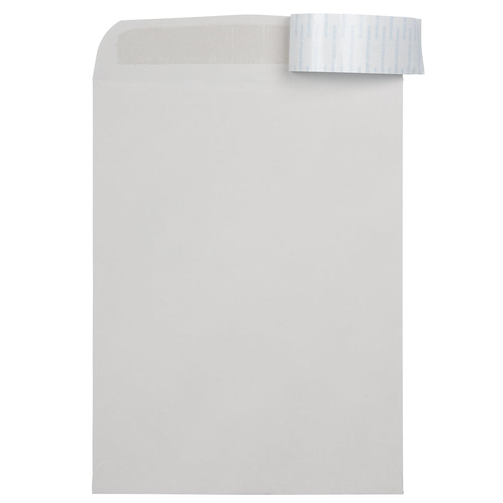 JAM Paper 9 x 12 Catalog Envelopes, Light Grey, 10/Pack, Peel & Seal