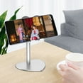 thumbnail image 4 of Heart Shaped Desktop Tablet Support Flexible Phone Support Metal Bracket Silver, 4 of 8