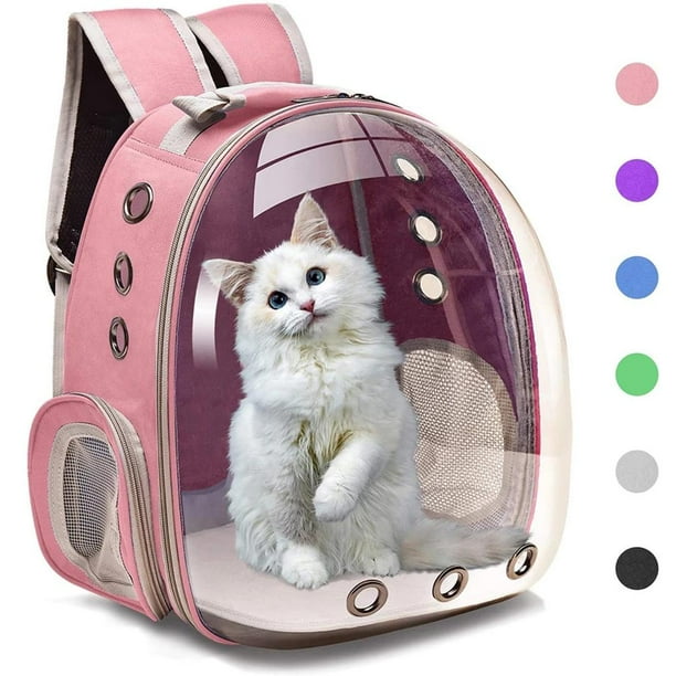 Mochila para Perros Y Mascotas Bolsa de Transporte para Gatos Cachorros Ventilada Bolsa de Transporte con Cremallera Y Alfombrilla Rosa Salvador Transportin de viaje para mascotas Walmart en linea
