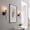 Black, variant on Kyrid Antique Brass Iron Armed 1-Light Wall Sconce Set of 2, Modern Slim Wall Sconce Set of 2 for Hallway & Bathroom