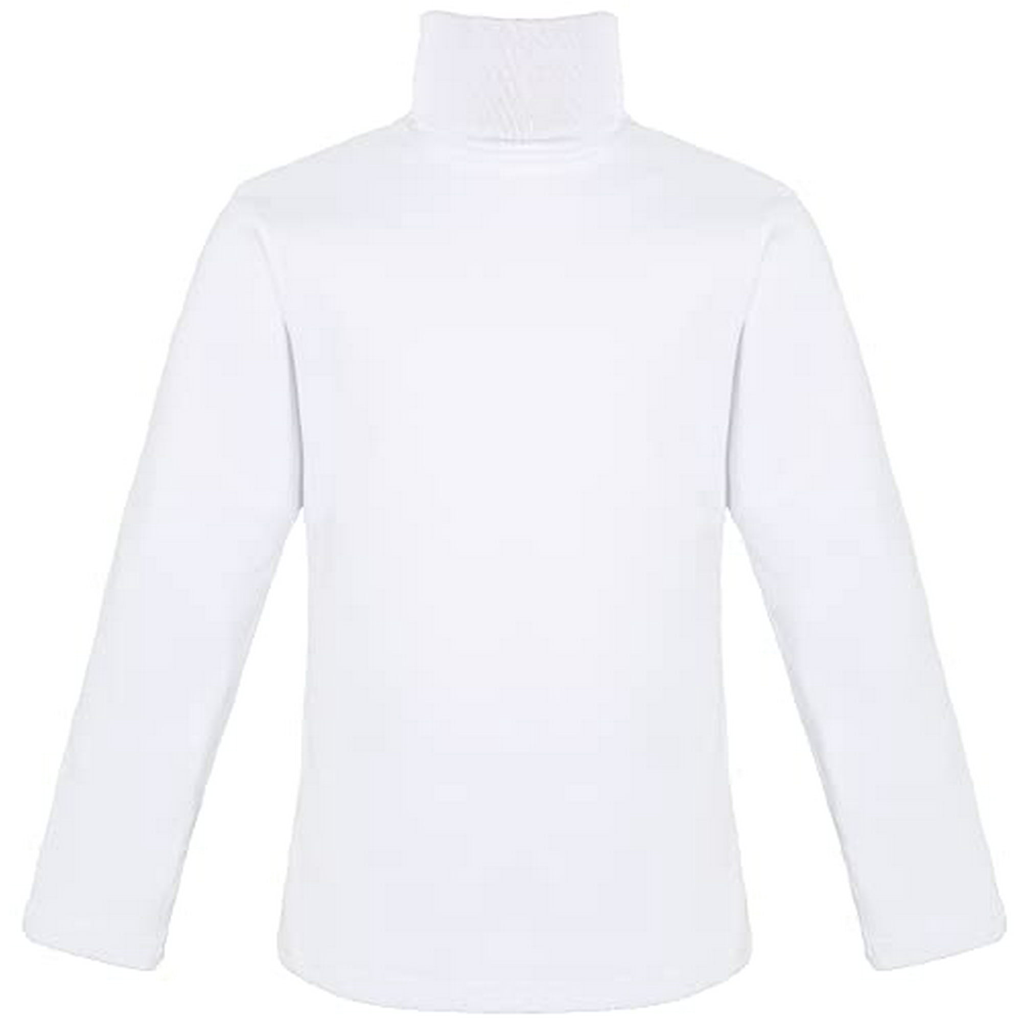 Girls Basic Long Sleeve Turtleneck Cotton T Shirt 2T White