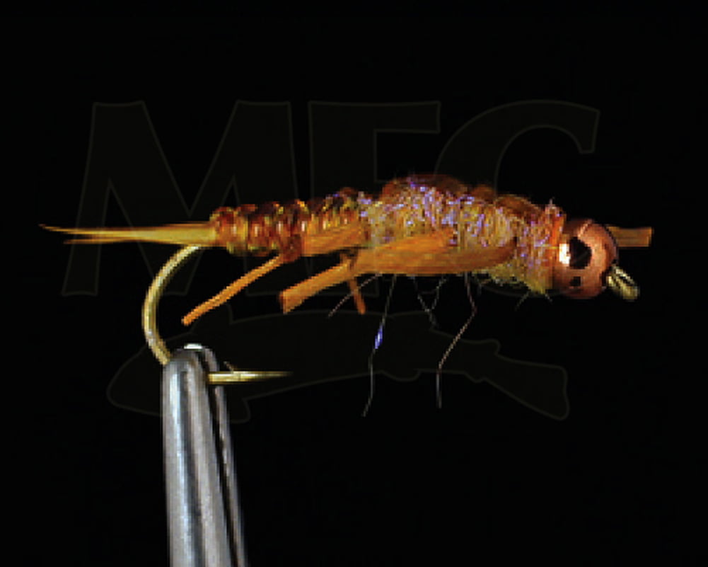  SUPPLIED IN A PLASTIC POT. 3X SIZE 12 LAKE OLIVE NYMPH WITH D-RIB BODY 