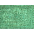 thumbnail image 1 of Ahgly Company Machine Washable Indoor Rectangle Abstract Turquoise Blue Modern Area Rugs, 6' x 9', 1 of 4