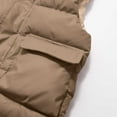 thumbnail image 5 of Fesfesfes Kids Sleeveless Tops Puffer Coat Winter Warm Thick Quilted Jacket for Boys Girls Childrens Down Lapel Sleeveless Coat Cold Weather Apparel(Khaki#1,9 Years), 5 of 5
