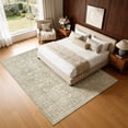 thumbnail image 2 of Toyoso 6'x9' Traditional Sage Green Floral Rug, Antique Bordered Silicone Large Carpet, 0.25" Slim Machine Washable Non-Slip Floor Rug for Modern Living Room and Studio, Pet Friendly Rug Cover, 2 of 9