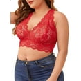 thumbnail image 2 of LilyLLL Plus Size Womens Bralette Lace Lingerie Camisole Wireless Full Coverage Bra, 2 of 4