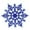 Gold, Silver, Light Blue, Blue, Pink, White, Green, Red, variant on 4-Inch Plastic Glitter Snowflake Christmas Ornaments Xmas Tree Decor 12pcs