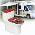 thumbnail image 6 of HELLHERO Christmas Tree and Christmas Calf Elastic Bottom Toilet Lid Dust Cover Set & Dustproof Fits All Toilet Shapes Elastic Edge with 2 Piece Toilet Seat Covers Set, 6 of 8