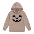 thumbnail image 4 of Mercatoo Boys Girls Hooded Sweatshirt Halloween Long Sleeve Pumpkin Print Pullover Fall Oversized Tops with Pocket, 4 of 6