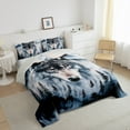 thumbnail image 3 of Homewish Cartoon Wolf Animal Bedding Comforter Set for Boy, Snow Mountain Twin Comforter Sets, Rustic Farmhouse Theme Reversible Bedding Set, Super Cozy Room Decor, 2pcs, 3 of 8