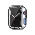 thumbnail image 1 of wonima44 Hard Plated Case for Apple Watch Series 6 5 4 SE 40mm Tempered Glass Screen Protector Case, Full Coverage Shockproof Bumper Iwatch Cover (40mm, Silver), 1 of 1