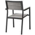 thumbnail image 2 of Modway Fauteuil d'Extérieur Maine 17.5" en Aluminium Moderne Finition Marron/gris, 2 of 3