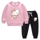 thumbnail image 4 of Ropa para niños de Hello Kitty, conjunto con capucha con estampado bonito, deportes informales de invierno para niñas, manga larga, además de ropa cálida de terciopelo para niños, 4 of 5