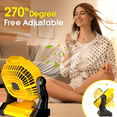 thumbnail image 4 of JINLICTE Camping Fan with LED Lantern, 20000 mAh 9 Inch Portable Rechargeable Battery Powered Fan with Stepless Speed and Quiet Battery Operated for Picnic, Barbecue, Fishing,Home, Tent Yellow, 4 of 10