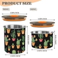 thumbnail image 3 of Potted Cactus Cacti Airtight Coffee Bean Canister 17oz Food Storage Containers with Lids For Gournd, Tea, Sugar, Flour, Rice, Cereal, Candy Cookie Jar, 3 of 8