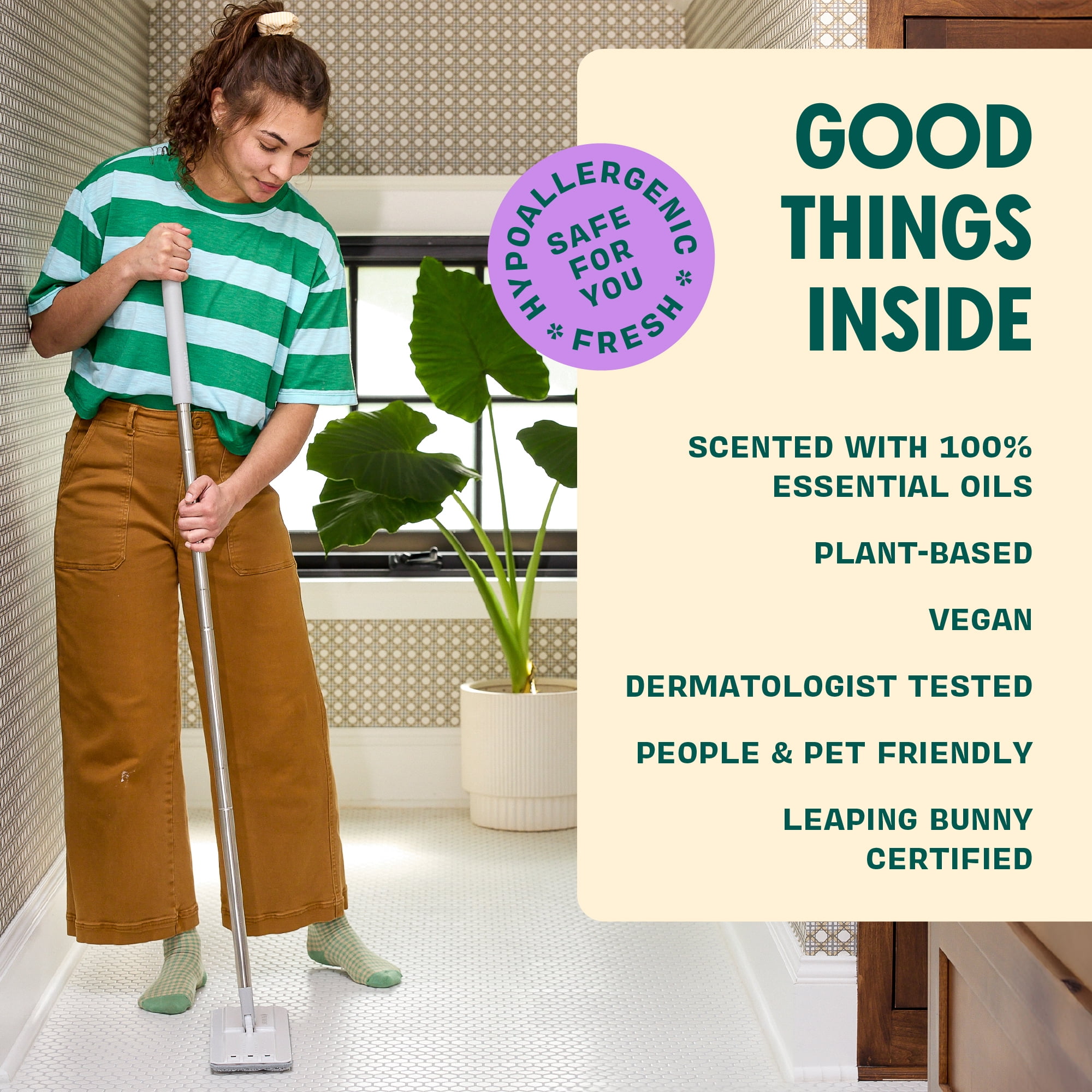 (2 pack) Aunt Fannie's Ultra Concentrated Floor Cleaner Vinegar Wash, Multi-Surface Floor Cleaner For Mopping, Lavender Scent, 64 oz. (Refill)