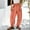 Orange1#, variant on Caywon Women's Solid-Color Cuffed Wide-Leg Pants Casual Elastic Waist Pocket Trousers Suitable for Daily Casual Wear Coffee Dates