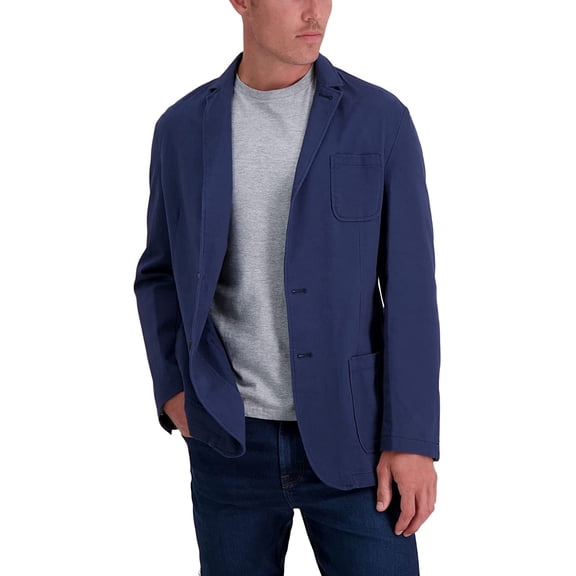 Haggar Mens Smart Wash Performance Blazer  Jackets X-Large Navy
