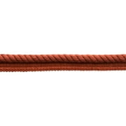 3/8" (1cm) Basic Collection Solid Twisted Rope Cord Trim with Lip # 0038EMPS,, Dark Rust Orange #K35 (Deep Coral) Sold By The Yard (36"/3 ft/0.9m)