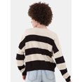 thumbnail image 3 of No Boundaries Striped Sweater with Long Sleeves, Midweight, Women’s, 3 of 5