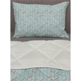 thumbnail image 3 of Orange and Blue Comforter & Sham Bedding Set, Hand-Drawn Creative Herringbone Pattern Sketchy Illustration, 3 pcs Duvet Set Microfiber Filling Quilt, 5 Sizes, Burnt Orange Pale Blue, by Ambesonne, 3 of 4