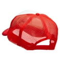 thumbnail image 3 of Level Up Embroidered Two Tone Polyester 5 Panel Foam Front Mesh Back Cap - White Red OSFM, 3 of 5