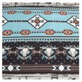thumbnail image 4 of TiaGOC Sawyer 3-Piece Southwestern Rodeo Comforter Set - Multicolor Blue Brown Beige Clay Printed Washed Microfiber Bedding, Queen, 4 of 6