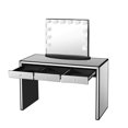 thumbnail image 4 of Impressions Vanity Leah Mirrored Vanity Table with Crystal Knobs Drawers Storage (Black), 4 of 4