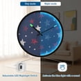 thumbnail image 5 of Indoor 12' Voice-Activated Luminous Decoration Wall Clock With LED Night Light Red&white Stars, 5 of 8