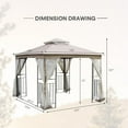 thumbnail image 7 of Saint Birch Double-Vented Roof Modern Metal Patio Gazebo in Khaki Beige, 7 of 7