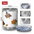 thumbnail image 3 of 12oz Tumblers Happy Thanksgiving Turkey Fall Pumpkin Vacuum Insulated Stainless Steel Travel Tumbler Cups Mug with Lid and Straw for Beer,Coffee,Beverages with Cleaning Brush for Cold & Hot Drinks, 3 of 5