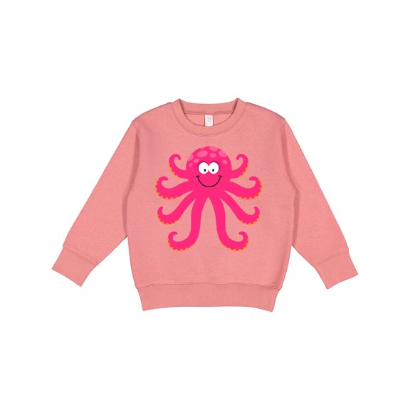 Inktastic Octopus Sea Creature Pink Girls Toddler Sweatshirt