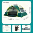 thumbnail image 5 of Fanruina Instant Setup Camping Tent for 1-3 or 3-4 People All-Season Tent with Dual Entrances and Mesh Windows Lightweight Green or Yellow Ideal, 5 of 14