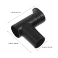 thumbnail image 2 of WHAMVOX 12Ud Conector De Tubo Plástico Negro Para Bastidor De Ropa Doble Vía Para Espacio, 2 of 8