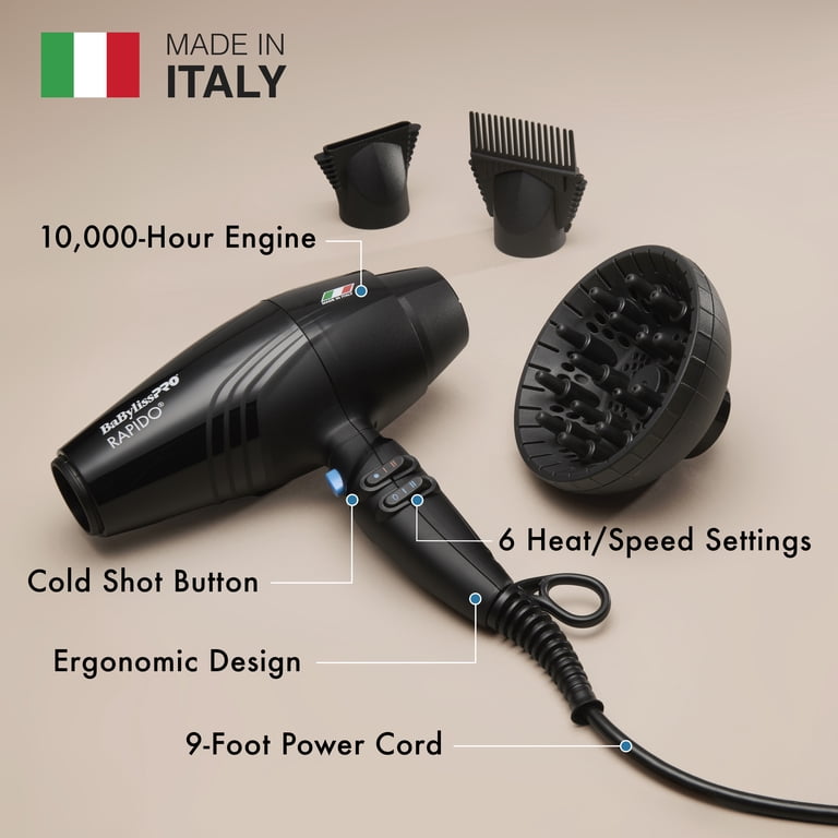 BaBylissPRO® Rapido® Dryer (BLACK) - Walmart.com