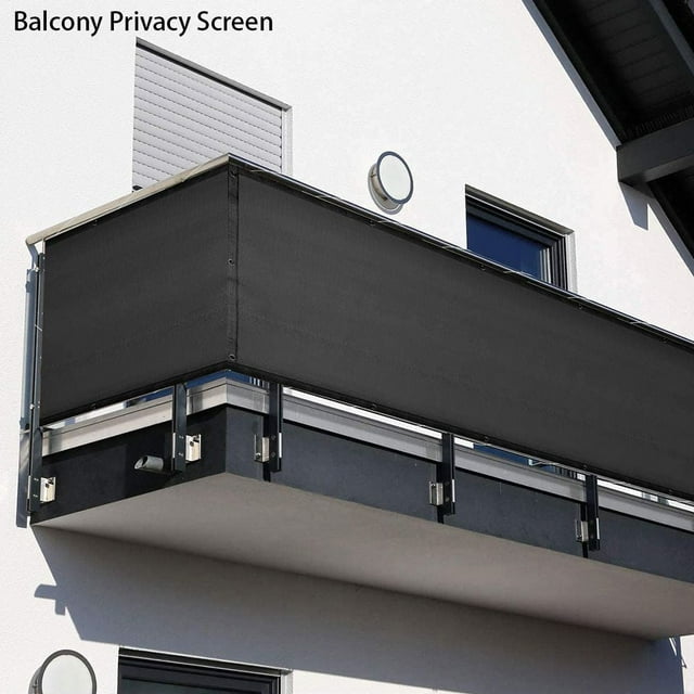 Balcony Privacy Screen Black / Beige Fence Windshield Security Privacy Screen Sunshade Hdpe Fabric Mesh Fence Blocking Ultra