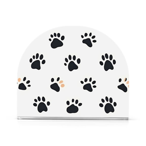Yayeee Napkin Holder for Table Kitchen Paper Tissue Organization, Black Cartoon Cat Paw