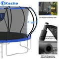 thumbnail image 4 of Kacho Trampoline, Trampoline with Enclosure Net 14FT 1400LBS Trampoline for 3-4 Kids and 2-3 Adults, Trampoline with Basketball Hoop, Ladder, Ball, Light, Sprinkler, Heavy Duty Trampoline, Blue, 4 of 8