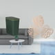 thumbnail image 2 of Cubo de basura de cocina que ahorra espacio con soporte de pared de madera con forma de hoja de palma para baño, cuarto de manualidades y decoración t, 2 of 8
